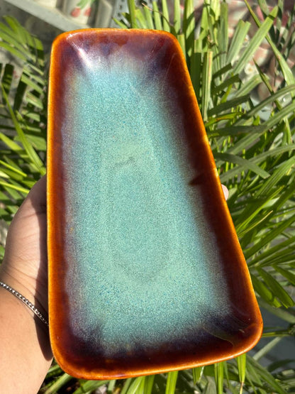 Azure Edge Signature Platter with Dip Bowl