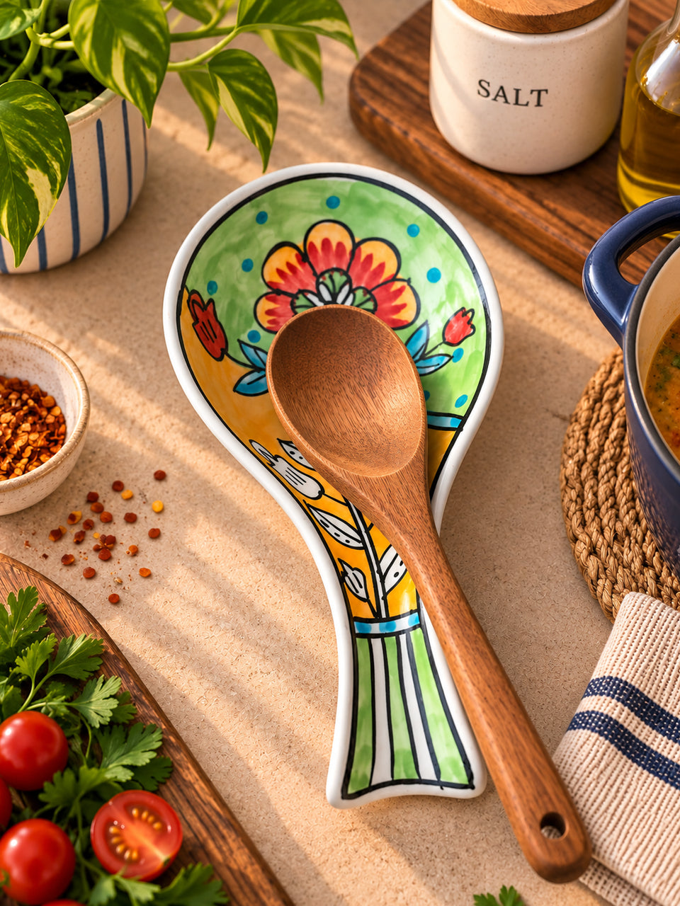 Verdant Bloom Spoon Rest
