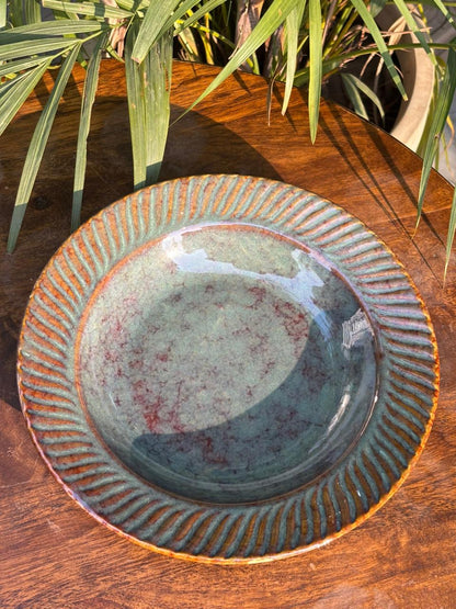 Verdant Clay Artisan Pasta Plate (Set of 2)