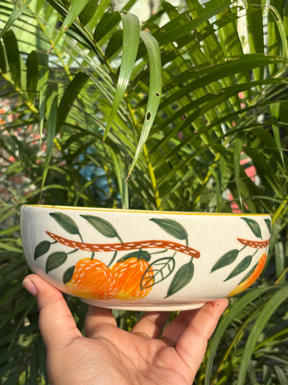 Mango Print Serving/Salad Bowl