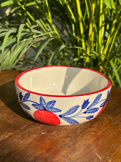 Blue Blossom Pomegranate Serving/Salad Bowl