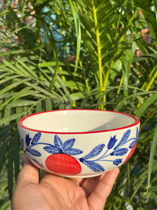 Blue Blossom Pomegranate Snack Bowl