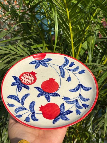 Blue Blossom Pomegranate Breakfast Set (Set of 3)