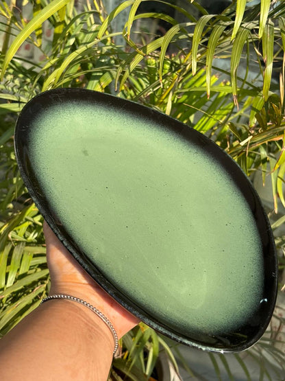 Elara Green Luxe Platter with Dip