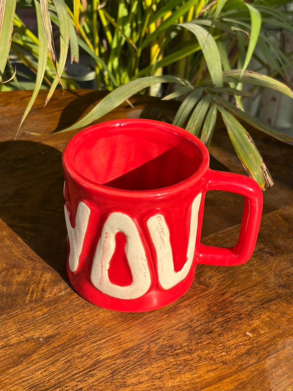 Pour Your Love Red Mug