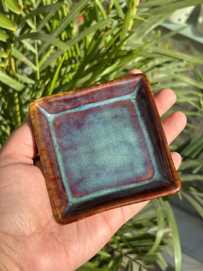 Azure Edge Signature Platter with Dip Bowl