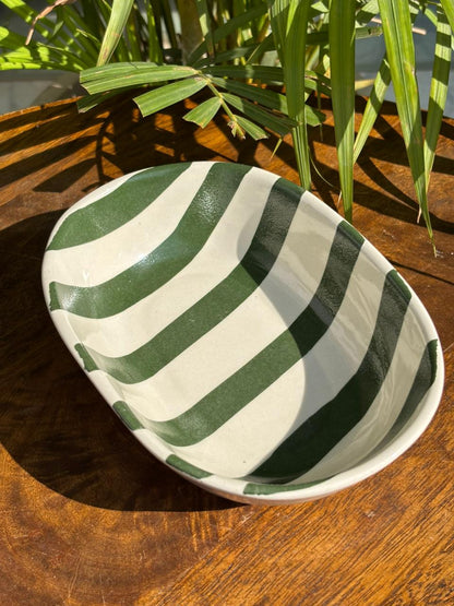 Green Candy Swirl Snack Bowl