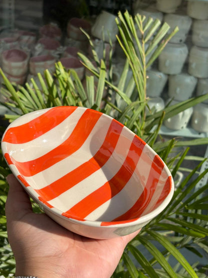 Orange Candy Swirl Snack Bowl