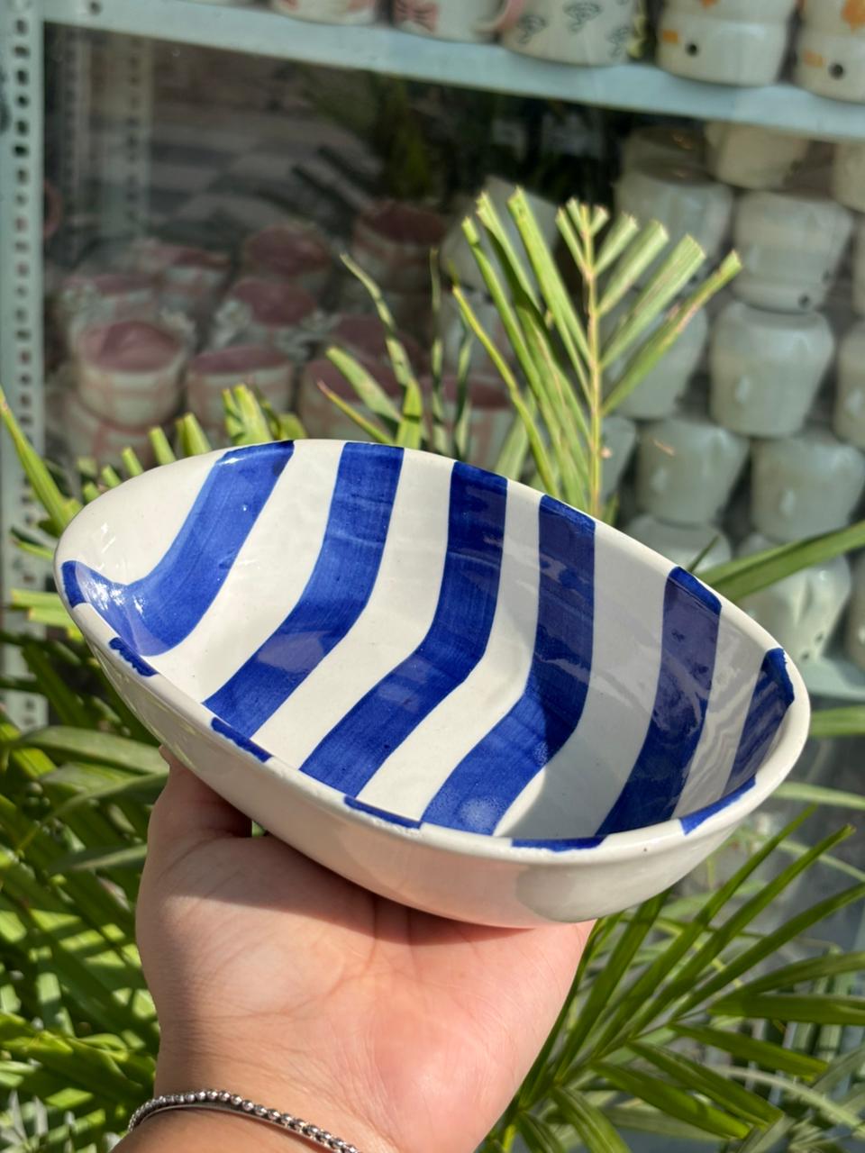 Blue Candy Swirl Snack Bowl