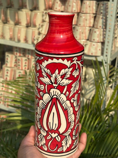 Ruby Blossom Vase